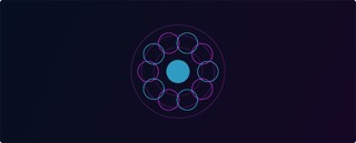 Concentric lines are built from polar geometry: a radius is repeated around a circle, then varied through symmetry, phase, and the distribution of spectral energy. The result recalls radial printmaking and geometric abstraction, with each strike travelling through layered rings instead of producing a sudden flash.