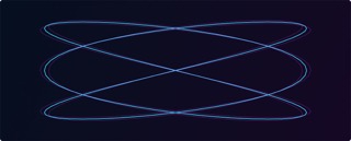 Two simple oscillations meet at right angles and draw a family of Lissajous curves. Small changes in whole-number ratios and phase turn the line through loops, knots, and gradually changing orbits, while the bowl’s spectrum influences width, persistence, and light.