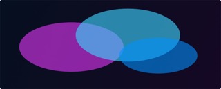 Colour is carried through an advected field that resembles pigment suspended in liquid. New sound energy introduces dye and gentle vortices; older shapes stretch, mix, and fade through translucent layers, producing motion informed by fluid dynamics without pretending to be a laboratory simulation.