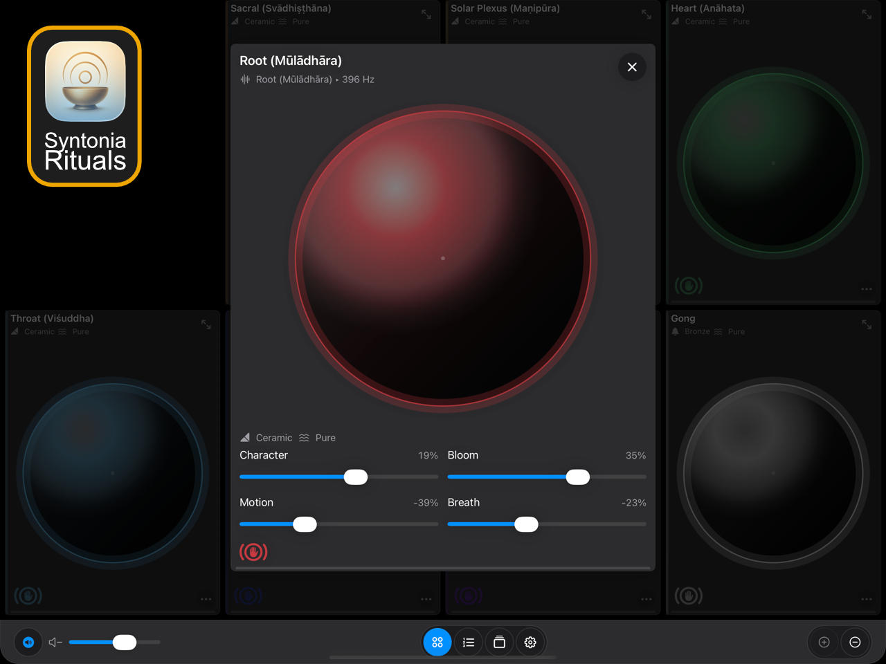 A single bowl focused interactive view for maximum expression.