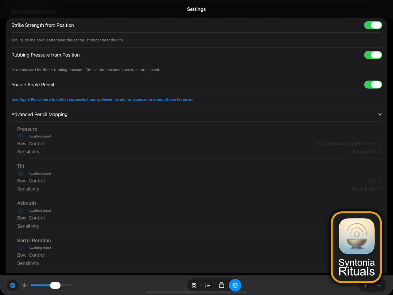 Interact with the Live Rig using your Apple Pencil, so that every gesture interacts in real-time with the sound.
